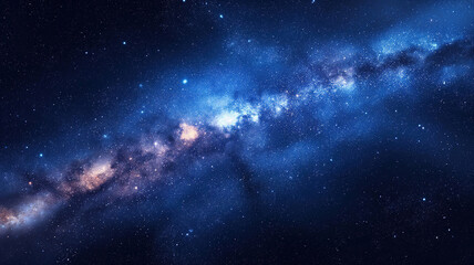 Wall Mural - Impressive Starry Night Sky with Vibrant Galaxy and Cosmos Elements