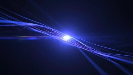 Wall Mural - Abstract blue and purple light streaks creating a bright lens flare effect in a seamlessly looping video cool, fantasy, light