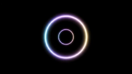 Wall Mural - Abstract Radial Light Rings Expanding and Fading, Creating a Seamless Loop ethereal, gentle, motion