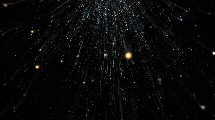 Wall Mural - Abstract Particle Shower Resembling Falling Stardust in a Seamless Loop background, shimmer, sparkle