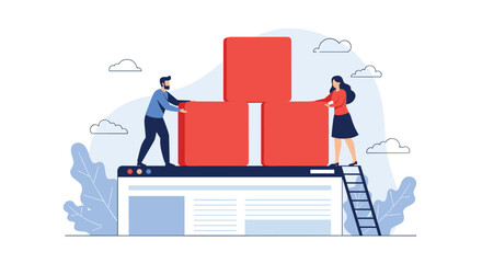 Building a website requires collaboration and careful planning.