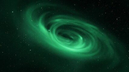 Wall Mural - A serene emerald green light flare pulses gently from the center, creating a tranquil, seamlessly looping abstract vortex website, innovation, serene emerald green light flare