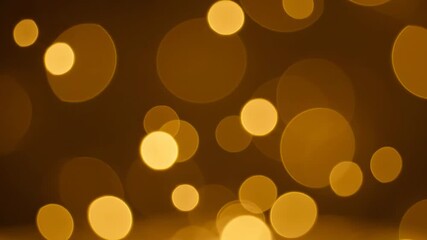 Wall Mural - Abstract golden bokeh spheres gently floating and pulsating, creating a mesmerizing, seamlessly looping light background backdrop, glamorous, ethereal