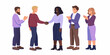 © Ripan - Diverse group of people celebrating a successful business deal with handshakes and applause