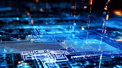 Digital Network: Abstract Circuitry Landscape