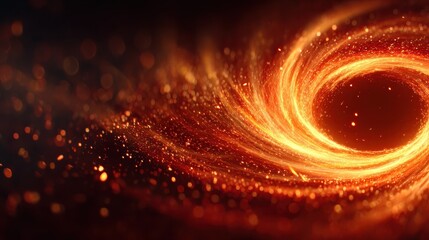 Wall Mural - Dynamic Energy Swirl with Vibrant Red and Orange Flames
