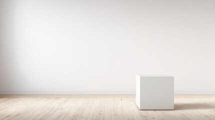 Wall Mural - Minimalist Room with Empty Space and Light Wood Floor