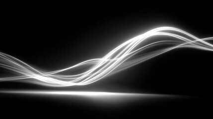 Wall Mural - Elegant Abstract Background of Pure Clean Silver Waves in Low Resolution