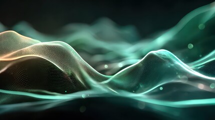 Wall Mural - Serene Abstract Background of Calm Flowing Energy Waves