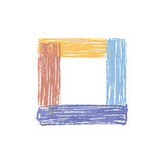 Wall Mural - Hand drawn square frame