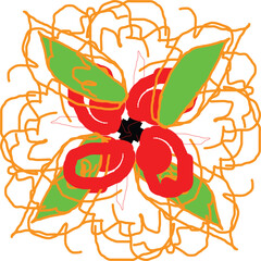 Multi color mandala design for your website