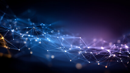 Futuristic visualization of a global network structure, symbolizing communication, data transfer, and digital identity transformation