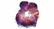 © Nakamura - 宇宙輝く恋人たち 静かに抱き合う 神秘的シルエット. AI Generated