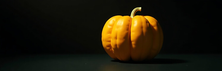 vibrant gourd suspended shadows texture ridges illuminated soft diffused light casting warm