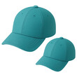 © Katawut - Bright Turquoise Baseball Caps with Textured Fabric