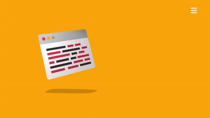 Seamless Looping Animation of a Coding Window for Web Development and Tech Presentations