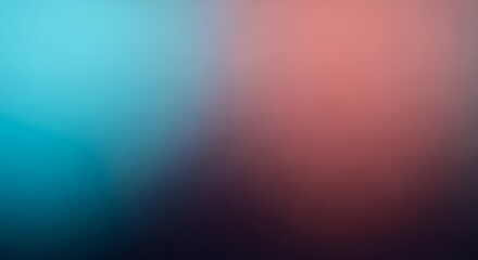 Canvas Print - soft gradient blend of teal blue and coral pink abstract background color
