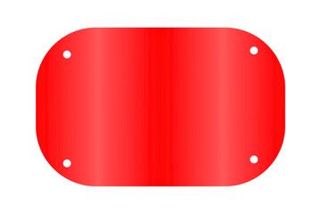 Red label button tag banner sticker blank isolated on transparent background