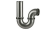 © Radovan - Isolated chrome-colored pipe in a U-shape configuration for plumbing and drainage purposes