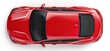 © Cendana - Overhead view of a vibrant red car.  Glossy finish, tinted windows, and smooth lines are visible