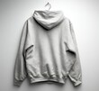 © Boykun - Gray hoodie, back view, on a hanger