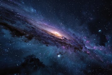 Wall Mural - vast galaxy displaying intricate structures and vibrant colors in a deep space setting