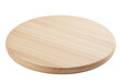 © vizual - Light-colored round wooden cutting board, fine natural grain, smooth edges, transparent seamless background, soft bright lighting, overhead flat lay. Concept of elegant natural simplicity