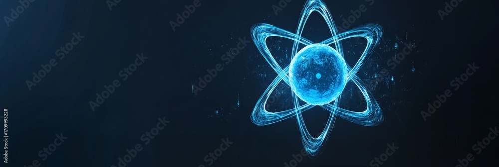 Stockillustrationen Nuclear Energy Visualization Atomic Structure and ...