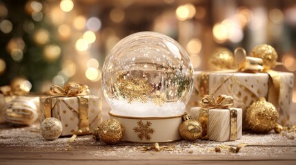 Wall Mural - Christmas, holiday, winter, snow, snowflake, snowman, december, celebration, festival, xmas, ornament, decoration, bauble, gift, present, surprise, magic, fantasy, fairy, festive, sparkle, glitter, sh