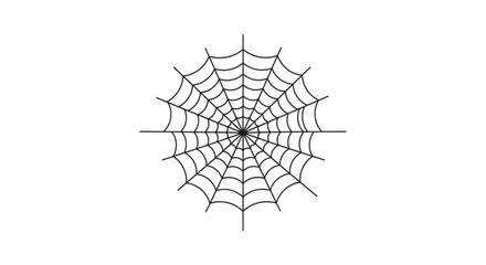 Spider web illustration for halloween or spooky concepts, simple and clean design