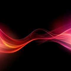 Canvas Print - stunning dark background with flowing red waves and smooth textures for futuristic designs