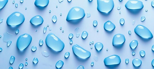 Wall Mural - close-up of water droplets on a white background, showcasing liquid texture and purity aesthetics