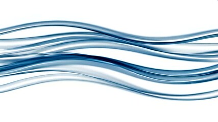 Wall Mural - Animated Blue Wave Pattern on White Background for Modern Design Projects