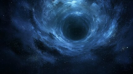 Wall Mural - Cosmic vortex in deep space with swirling nebula and starfield