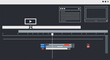 © jean - Timeline interface graphic display for video editing and montage software. Timeline interface includes frames, timeline, window display, and simple design.