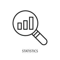 Wall Mural - Statistics thin line vector icons.