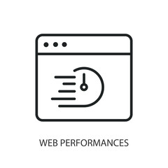 Wall Mural - Web performances thin line vector icons.