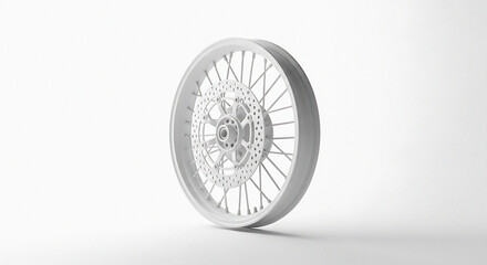 Intricate clear glass sphere with radial pattern casting subtle shadows on white surface