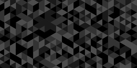 Wall Mural - abstract low polygon cubic black gray black vector poly triangle texture geometric pattern composed 