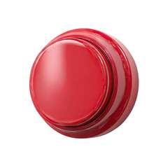 Red round button, glossy finish, 3D model (1)