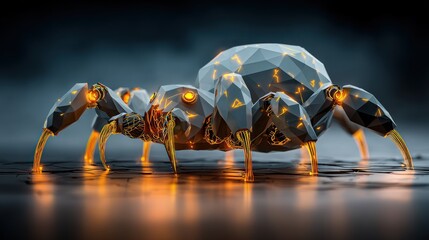 Futuristic spider robot design