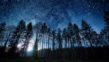 Wall Mural - Starry Night Forest