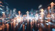 © zhou yan - Abstract digital background with glowing upward arrows in blue, orange, and pink colors representing financial growth, stock market trend, business success, investment strategy, and economic developme