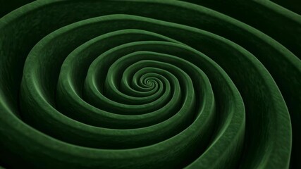 Abstract Dark Green Spiral Tunnel Vortex Optical Illusion