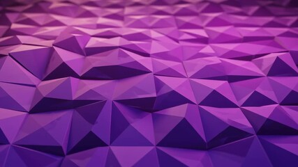 Abstract Geometric Purple Low Poly Surface with Dynamic Lighting