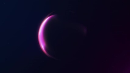 Glowing abstract pink orange gradient energy sphere with dynamic plexus connections on a dark background. Futuristic digital 4K animation in seamless loop.