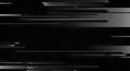 Abstract dark  with sharp geometric horizontal lines and subtle light gradients