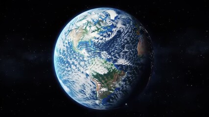 Earth viewed from space with detailed land and ocean features  