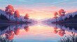 © firefly - Serene Sunrise Over Calm Lake.