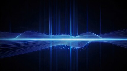 Abstract Blue Waveform